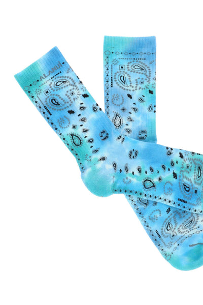 Alanui bandana print socks LMRA004S23KNI001 4401 TORMALINE