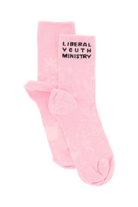 Liberal youth ministry logo sport socks LYM01K002 PINK 3