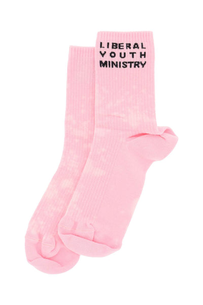 Liberal youth ministry logo sport socks LYM01K002 PINK 3