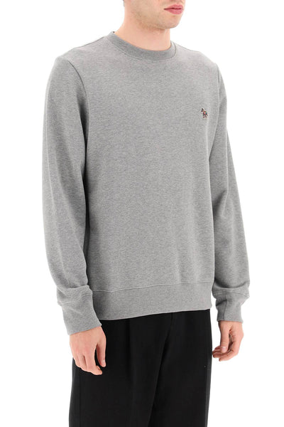 Ps paul smith zebra logo sweatshirt with zebra logo M2R 027R KZEBRA GREY MELANGE