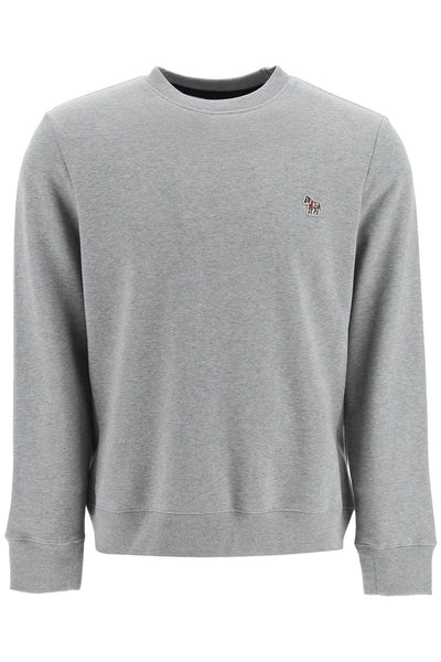 Ps paul smith zebra logo sweatshirt with zebra logo M2R 027R KZEBRA GREY MELANGE