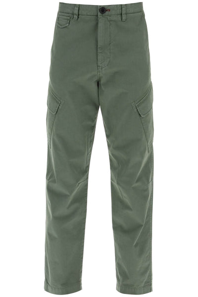 Ps paul smith stretch cotton cargo pants for men/w M2R 249X M21553 BOTTLE GREEN