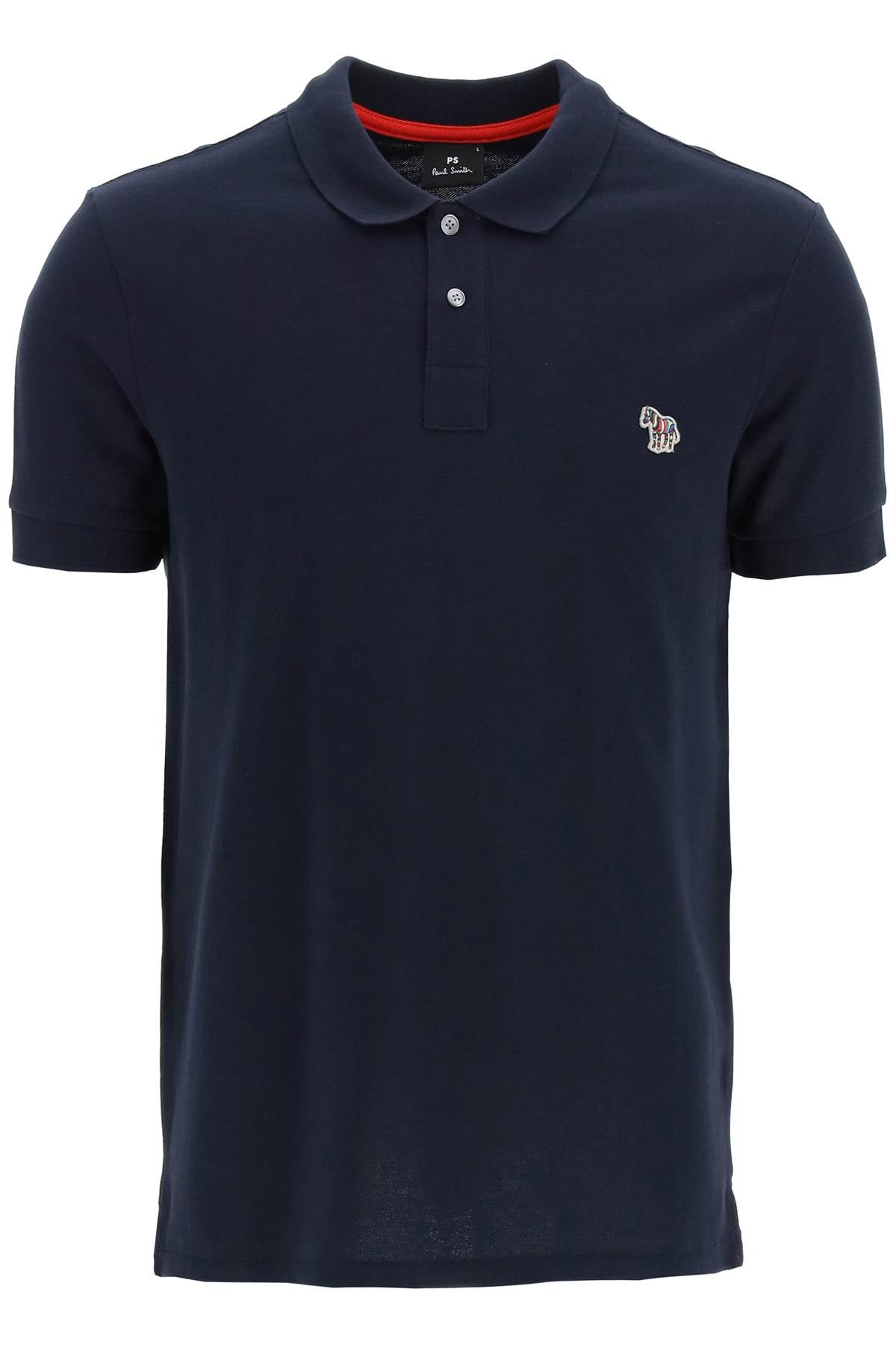 Men's Organic Cotton Applique Classic Fit Polo Shirt in Dark
