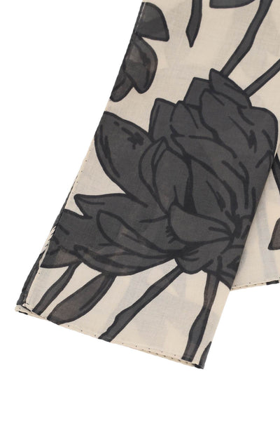 Brunello cucinelli flower print scarf MFOU0021 BEIGE LIGNITE