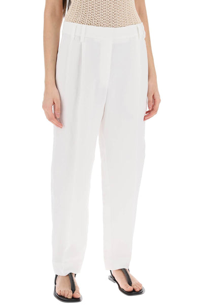 Brunello cucinelli double pleated trousers MH126P8292 NATURALE