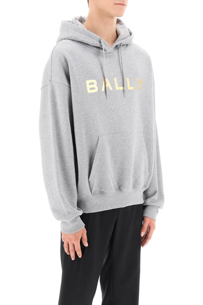 Bally metallic logo hoodie MJE04S GREY MELANGE
