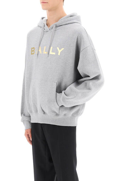 Bally metallic logo hoodie MJE04S GREY MELANGE