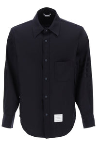 Thom browne 4-bar shirt in light wool MJO055A06146 DARK BLUE