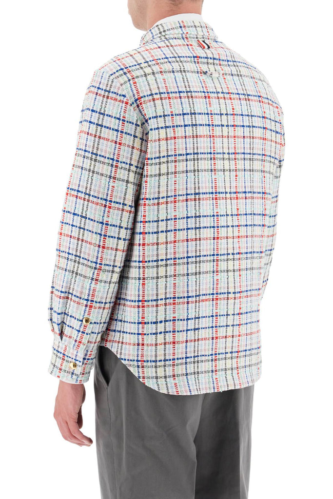 Thom Browne Denim-Tweed Shirt Jacket