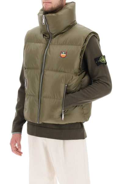 Bally padded vest in ripstop MOU04C OLIVE GREEN 23