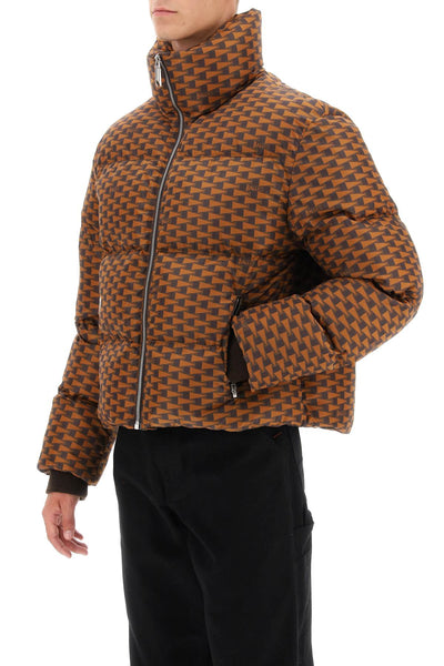 Bally short puffer jacket with pennant motif MOU054 NY171 MULTIEBANO