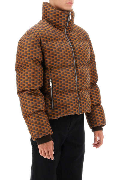 Bally short puffer jacket with pennant motif MOU054 NY171 MULTIEBANO