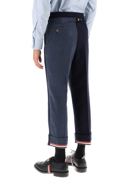 Thom browne cuffed trousers in funmix shetland MTC051F03793 NAVY
