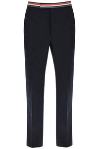 Thom browne tricolar waistband wool twill pants MTC208A00626 NAVY