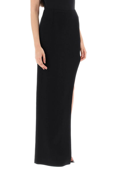 Mvp wardrobe 'plaza' skirt with asymmetrical hem MVPE3GO007 0CP0037 NERO