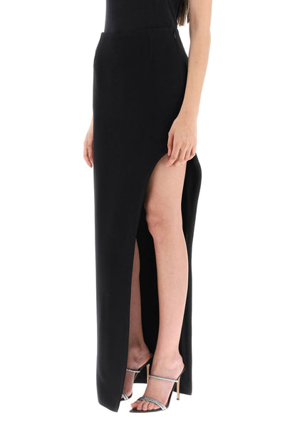 Mvp wardrobe 'plaza' skirt with asymmetrical hem MVPE3GO007 0CP0037 NERO