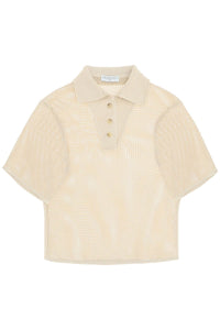 Mvp wardrobe 'pfeiffer' stretch knit polo shirt MVPE3MK086 NUDE