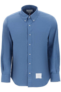 Thom Browne 背面三色飾帶法蘭絨襯衫 MWL272AF0351 深藍