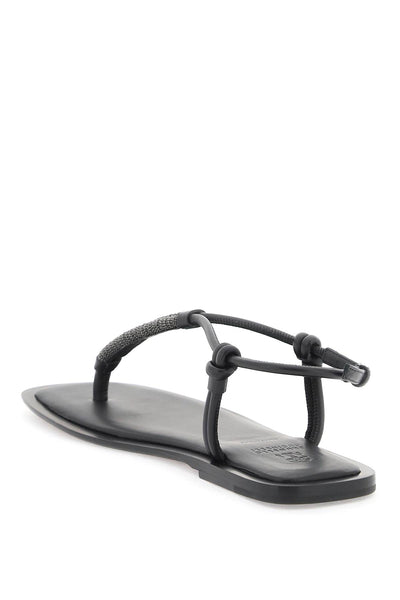 Brunello cucinelli "flip-flops with precious bra MZFTC2643 NERO