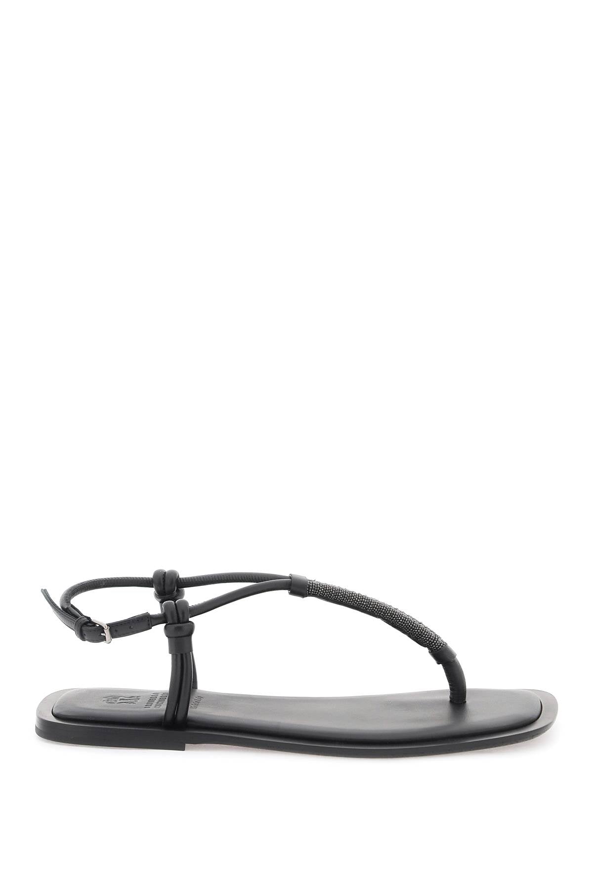 Brunello cucinelli "flip-flops with precious bra MZFTC2643 NERO