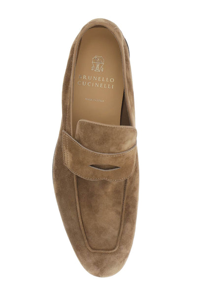 Brunello cucinelli suede loafers MZUCAHG700 BROWN