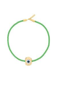 Timeless pearly necklace with charm N15 GREEN