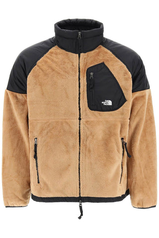 The north face fleece jacket with nylon inserts NF0A84F6 ALMOND BUTTERTNF BLACK