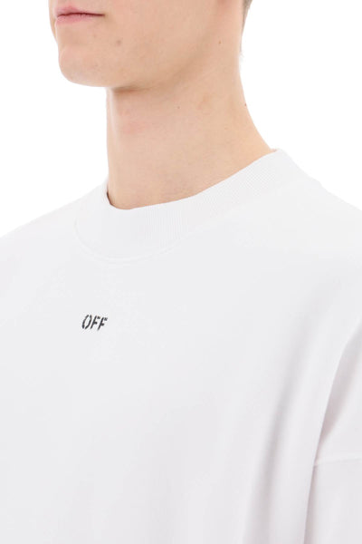 Off-white skate sweatshirt with off logo OMBA054C99FLE006 WHITE BLACK