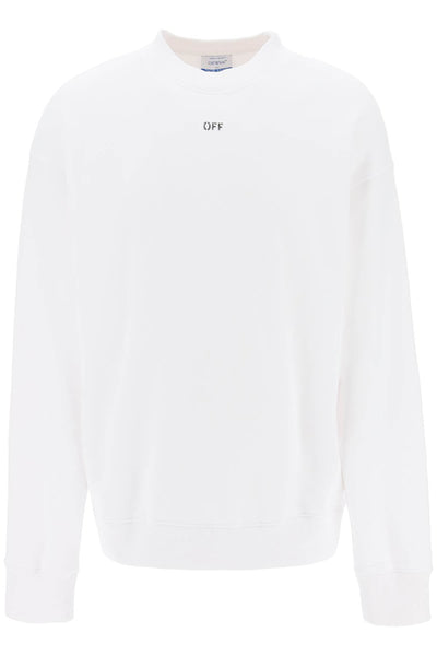 Off-white skate sweatshirt with off logo OMBA054C99FLE006 WHITE BLACK