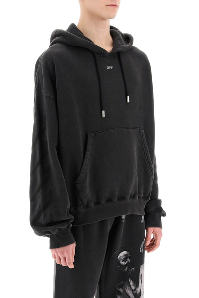 Off-white s. matthew hoodie OMBB118C99FLE002 BLACK GREY