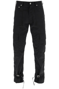 Off-white nylon and cotton cargo pants OMCF036S23FAB001 BLACK