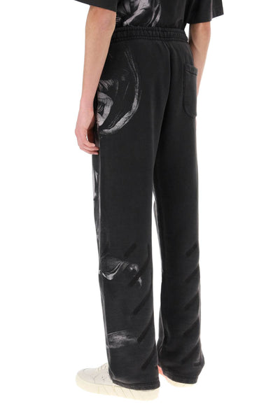 Off-white s. matthew straight joggers OMCH054C99FLE001 BLACK GREY