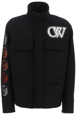 Off-white moon phase field jacket OMEA399F23FAB001 BLACK WHITE
