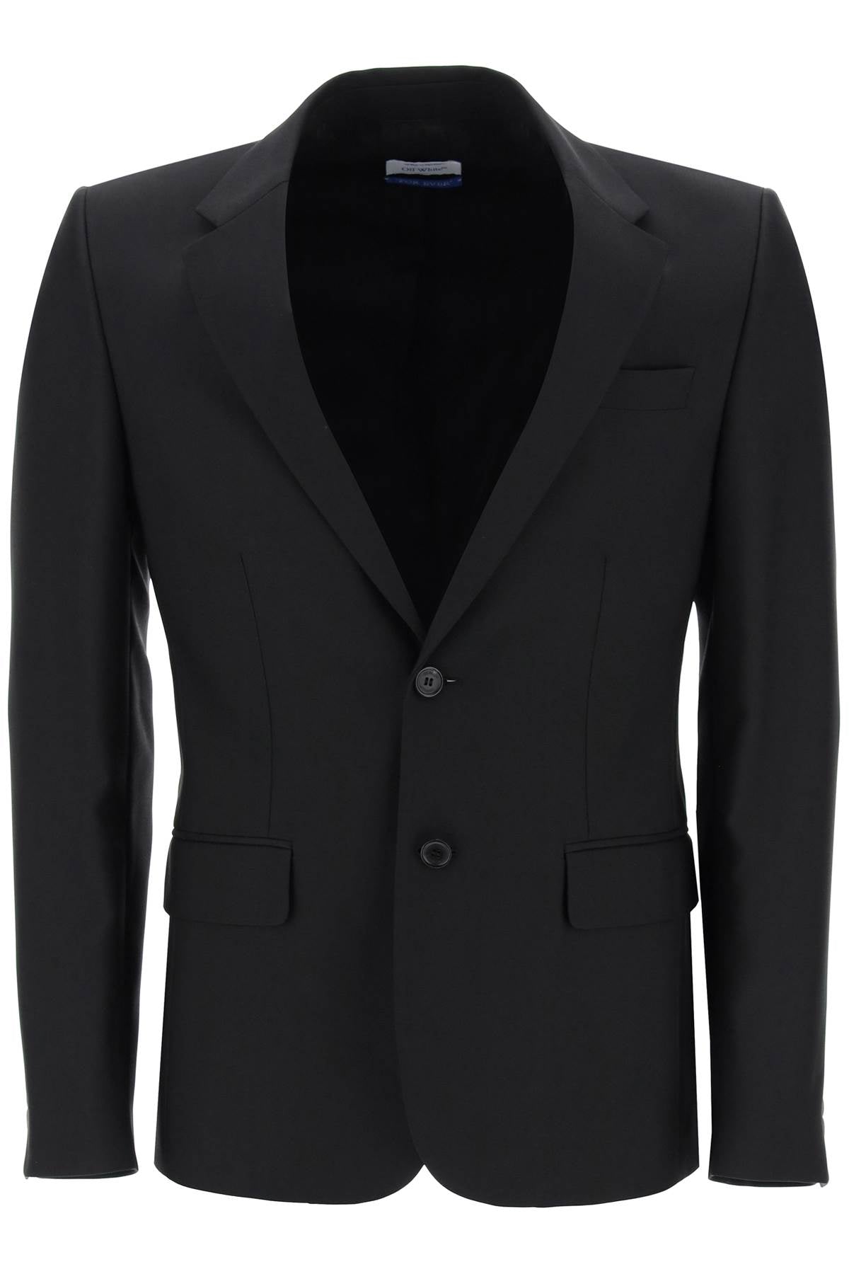 Off-white corporate slim jacket OMEN040C99FAB003 BLACK WHITE