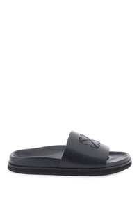 Off-white slides with embroidery OMIT006F23LEA001 BLACK BLACK