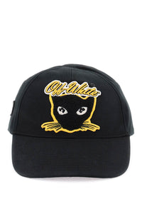 Off-white baseball cap with patch OMLB041S23FAB004 BLACK YELLOW