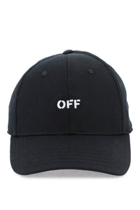 Off-white baseball cap with logo OMLB052F23FAB006 BLACK WHITE