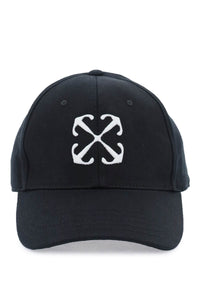 Off-white baseball cap with logo OMLB052F23FAB014 BLACK WHITE