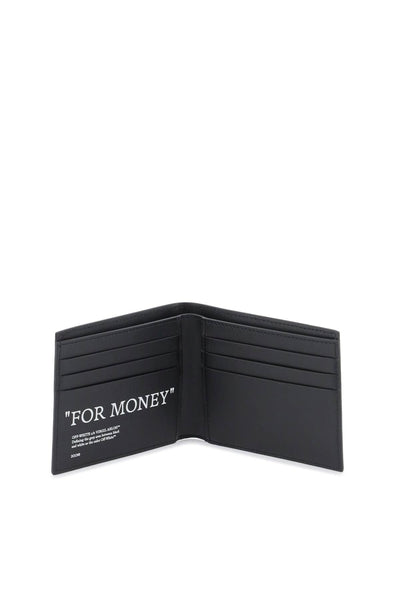 Off-white bookish bifold wallet OMNC074C99LEA001 BLACK WHITE