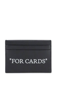 Off-white bookish card holder with lettering OMND067C99LEA001 BLACK WHITE