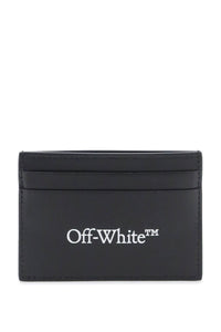 Off-white bookish logo card holder OMND089S24LEA001 BLACK WHITE