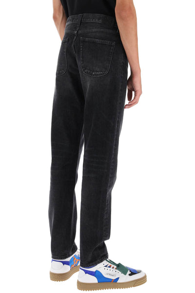 Off-white regular fit jeans with vintage wash OMYA175F23DEN001 VINTAGE GREY