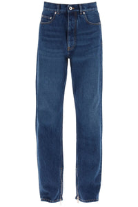 Off-white loose fit jeans with vintage wash OMYA177F23DEN002 MEDIUM BLUE