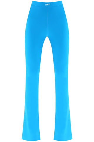 Off-white techno-jersey flared leggings OWCD023S23JER001 BLUE