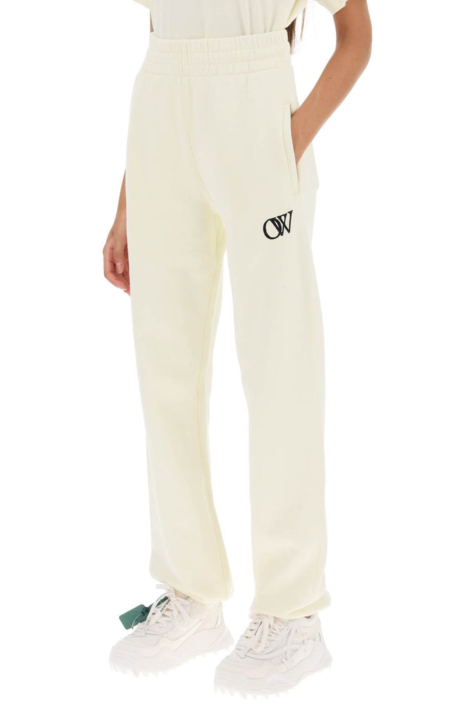 Off-white joggers with flocked logo – Italy Station