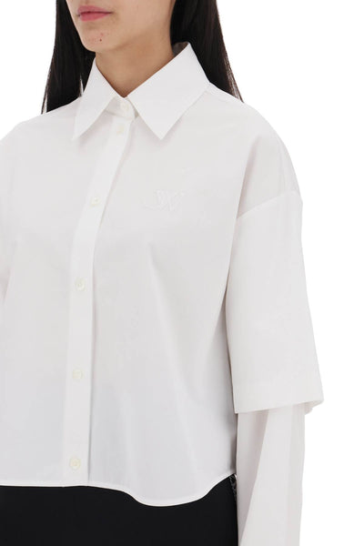 灰白色「刺繡標誌細部襯衫 OWGE022S24FAB003 WHITE WHITE