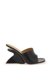 Off-white wedge heel mules with jug design OWIJ042S24LEA001 BLACK BLACK