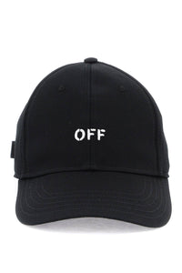 Off-white baseball cap with off logo OWLB044C99FAB002 BLACK WHITE