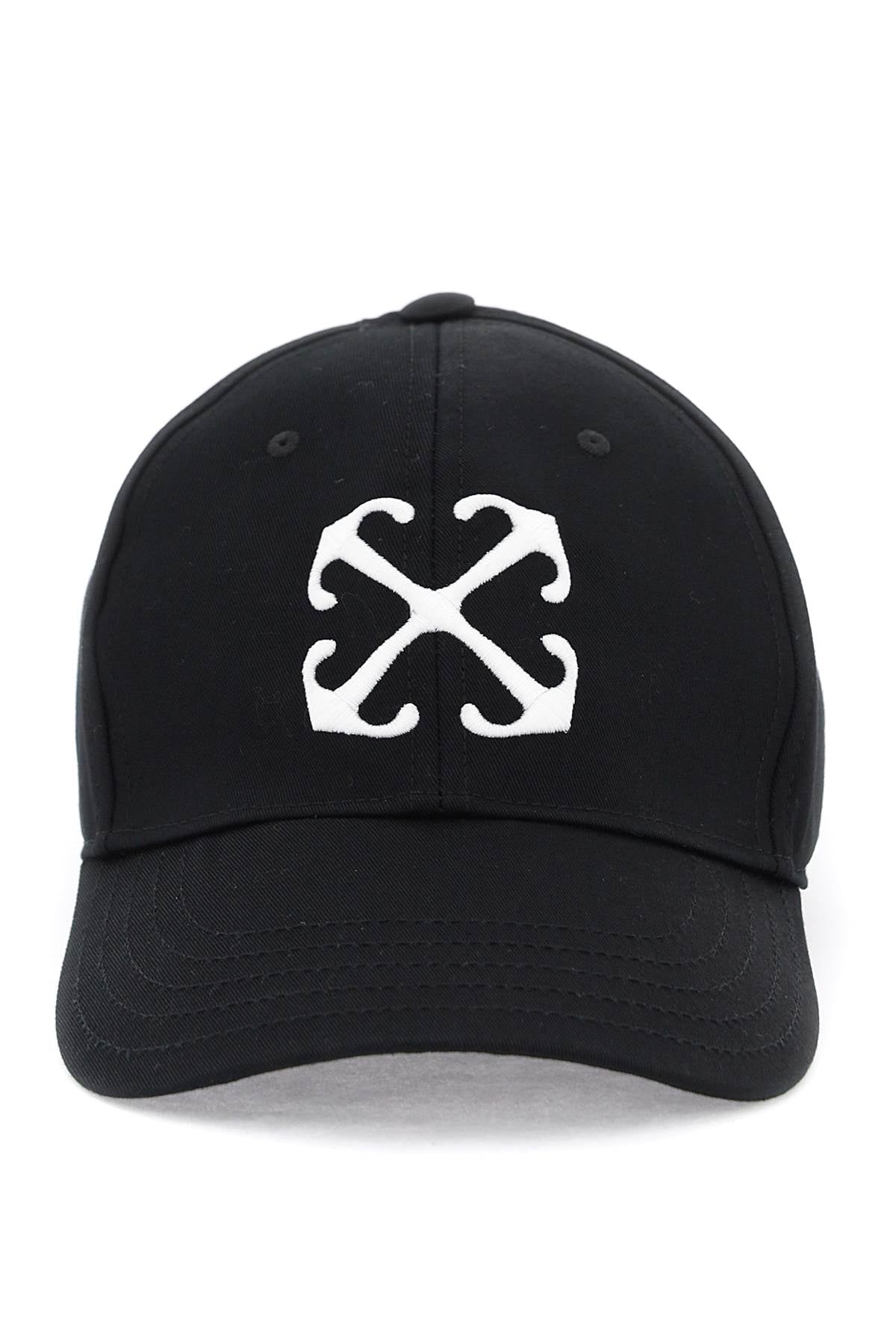 Off-white "arrow logo baseball cap with adjustable OWLB044C99FAB004 BLACK WHITE