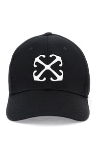 Off-white "arrow logo baseball cap with adjustable OWLB044C99FAB004 BLACK WHITE